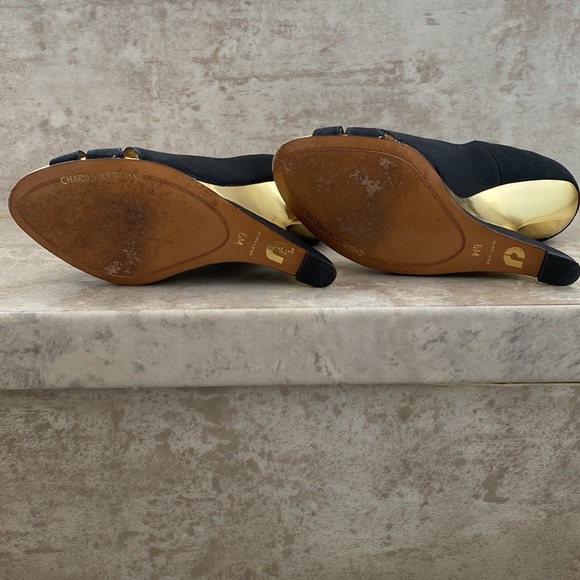 Charles Jourdan Abstract Peeptoe Heels Sz. 6 - Picture 5 of 7